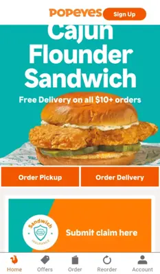 Popeyes® App USA android App screenshot 0